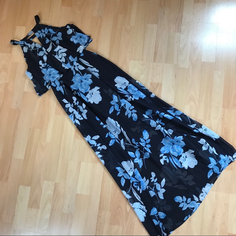 *Westport Floral Navy Maxi Dress